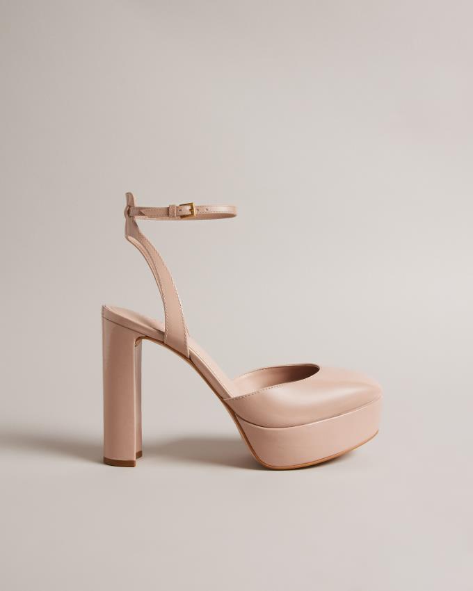 Chaussures à Talons Ted Baker Patent Platform High Beige Femme | XHL-08329641